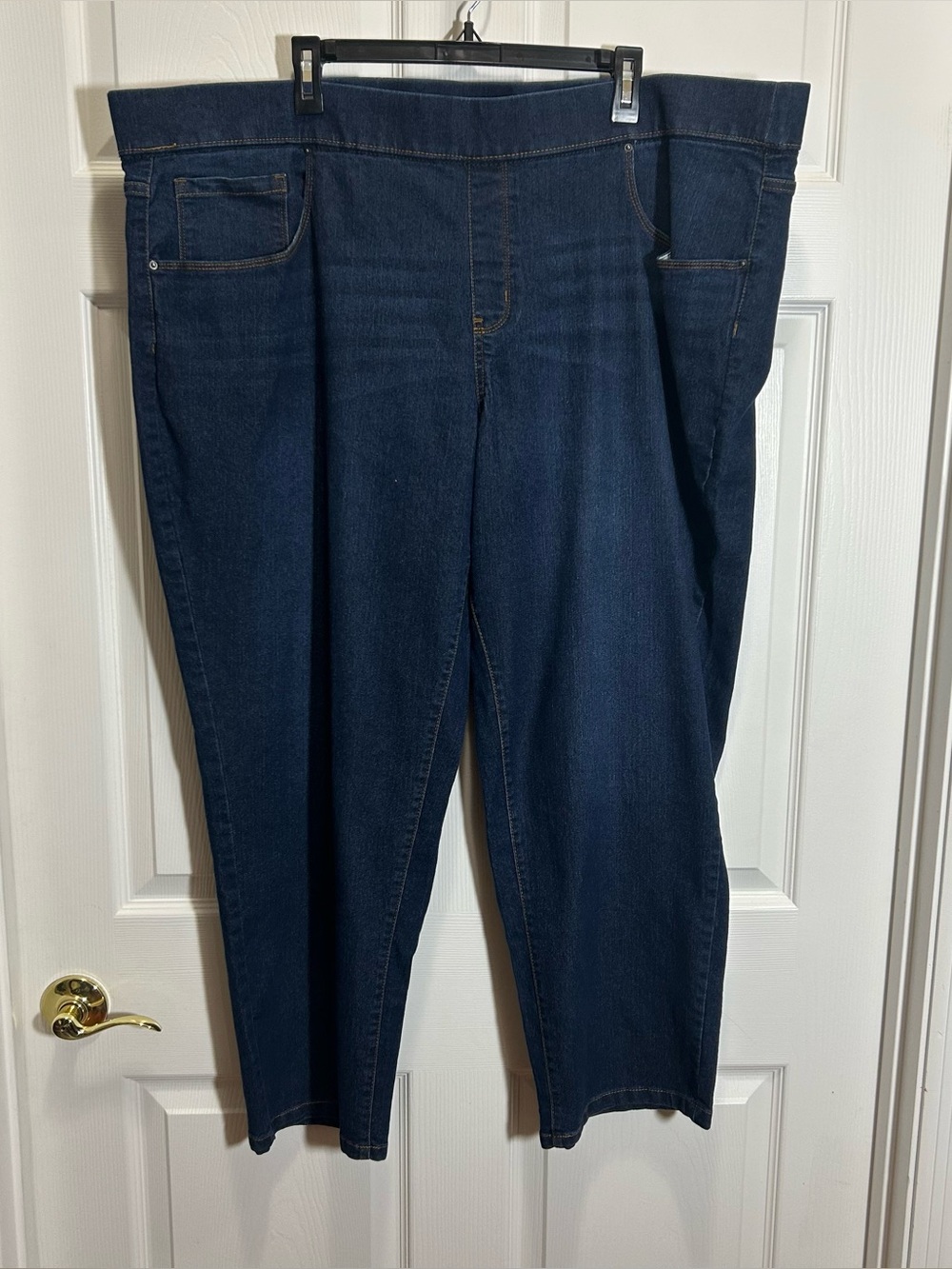 Terra & Sky Dark Blue Denim Jeggings with Gold Stitching